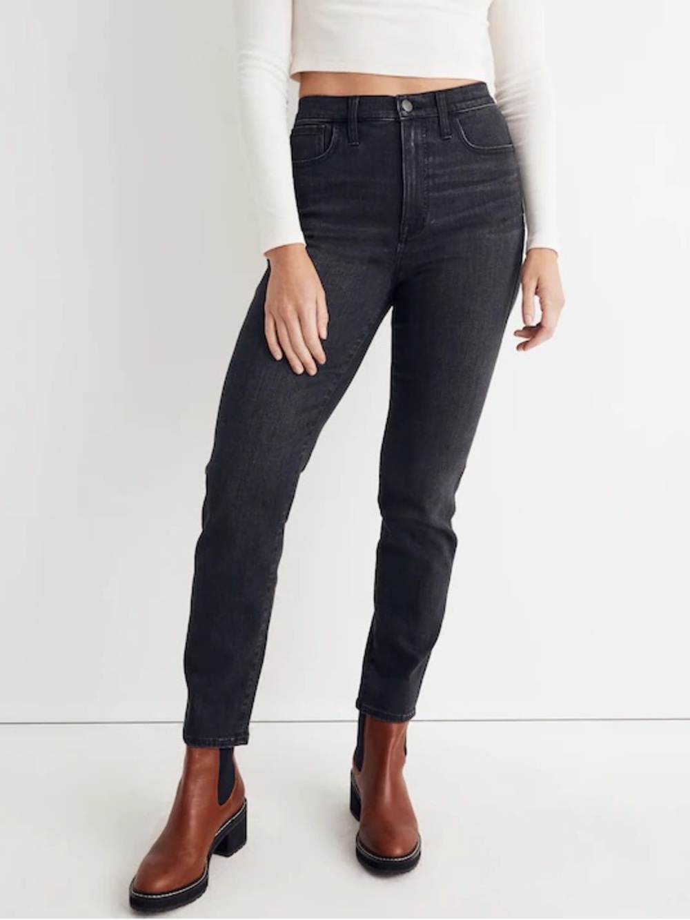 Madewell High-Rise Slim Straight Jeans in Richgrove Wash Size 28 Tall NWT